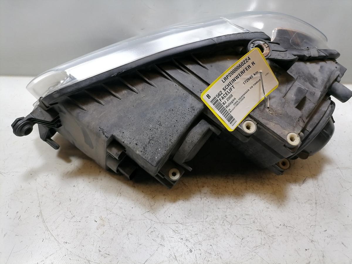 VW Touran 1T original Scheinwerfer vorn rechts Halogen Facelift Bj.2008